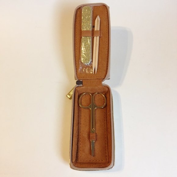 Travel Jewelry Organizer Clinique Nail Kit File Clippers Trifold Storage Holder - Picture 9 of 12